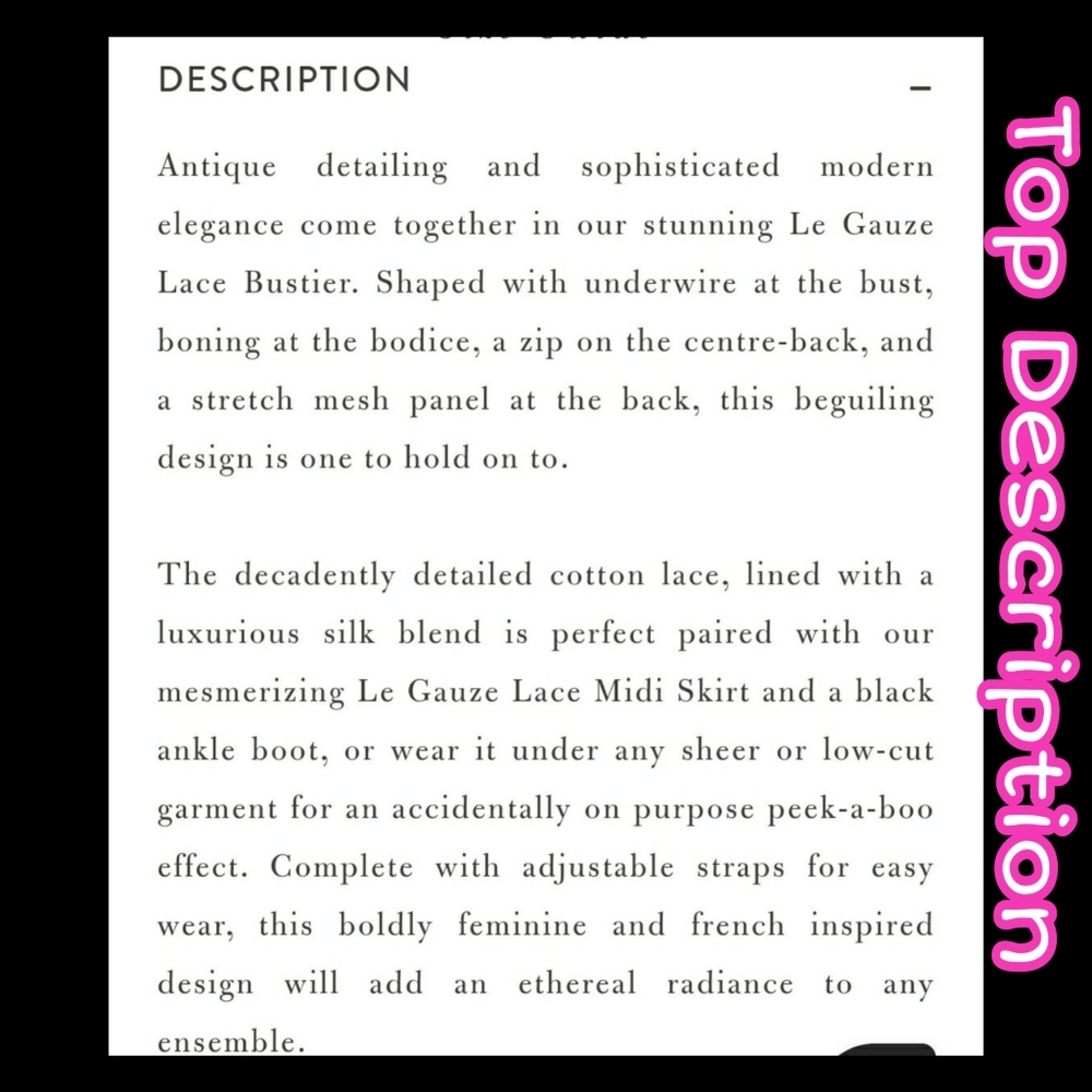 Spell Designs: Le Gauze Bustier & Skirt Set Size S - Picture 5 of 13